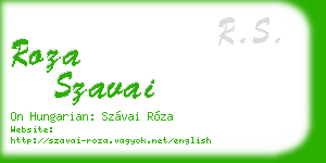 roza szavai business card