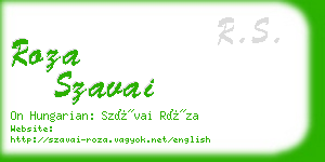 roza szavai business card